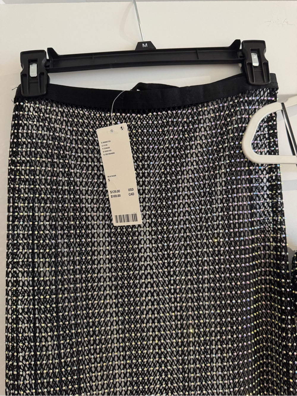 Urban Outfitters -silence + noise Black Sheer Midi Skirt with Multicolor Beading - Picture 2 of 6